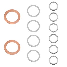 12PCS Transfer Differential Case Drain Plug Crush Washers, 1215710010, 90430A0003, 9043024003 Drain Plug Replacement Gasket Kit Comptaible with Most Vehicles