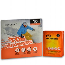 GENTLAN Toe Warmers,Natural Odorless Toe Warmers for Feet,Up to 8 Hours Long Lasting Heat,Air Activated Foot Warmer with Adhesive, 10 Counts Toe Warmers Disposable
