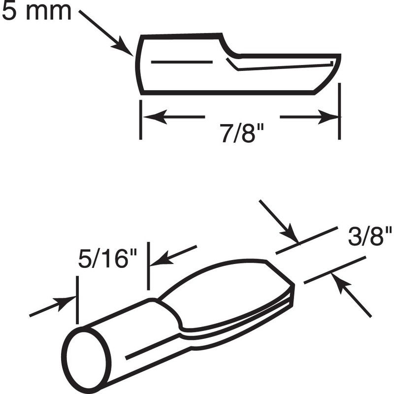 Prime-Line U 10166 Shelf Support Peg, 5mm, Steel Construction, Nickel