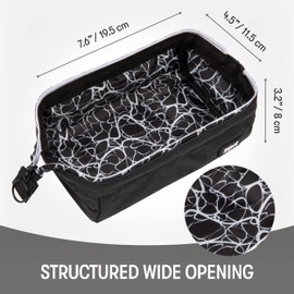 ZIPIT Lenny Pencil Case, Large Capacity Zipper Pouch for School, Stationery Bag for Teen Girls Boys and Adults, Black