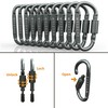 MyIdeaz Carabiner with spring-loaded gate, D shape carabiner set, 80