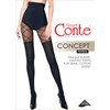 Conte Opaque Tights with Overknees Imitation and Openwork Laces Pattern,