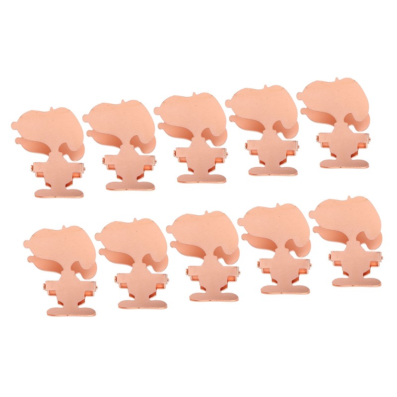 10pcs Metal Binder Clips Innovative Cartoon Cute Shape Electroplated Rustproof