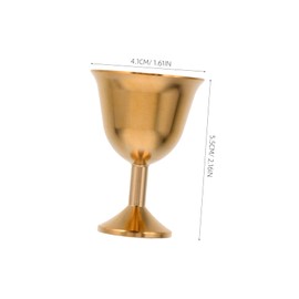 Vaguelly 2sets 2pcs Brass Goblet Cup Auspicious Adornment for Home Office Drinking Glasses Creative Design for Celebrations Gatherings 2pcs*2
