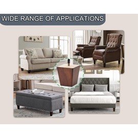 Santoy 4 Inch Solid Wood Furniture Legs Pack of 4 – Brown Square Sofa Leg Mid-Century Modern Replacement Feet for Armchair, Recliner, Couch, Coffee Table, Cabinet, Chair and Dresser