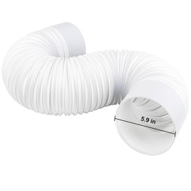 MEQHUO Portable Ac Hose, Portable Air Conditioner Hose Replacement, Universal Ac Exhaust Vent Hose, Diameter 5.9" Air Conditioner Exhaust Hose Length 79" Compatible with Delonghi & Lg(Anti-Clockwise)