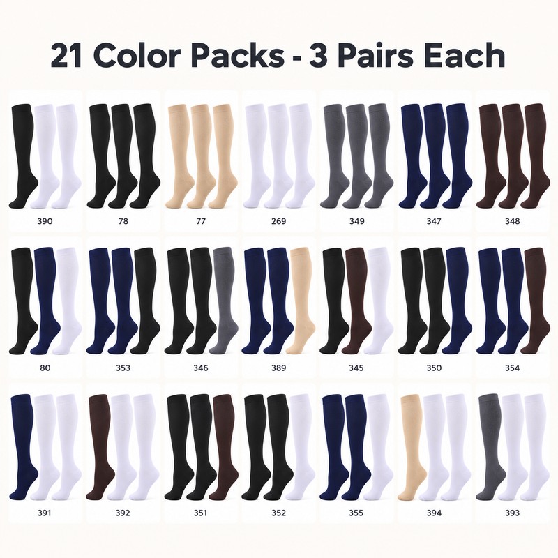 Knee High Compression Socks for Men & Women – 20-30