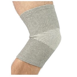 Fabacare Bamboo Fibre Knee Support Bandage for Knee Sports Support, Compression, Antibacterial, Prevents Fungal Growth, Elastic Knee Support Brace, grey