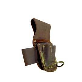 Zeluga 20-506 5 Pocket Pliers & Hammer Holder, ⁠Top Grain Oil-Tan Leather Tool Pouch, Fits 3 inch Belt