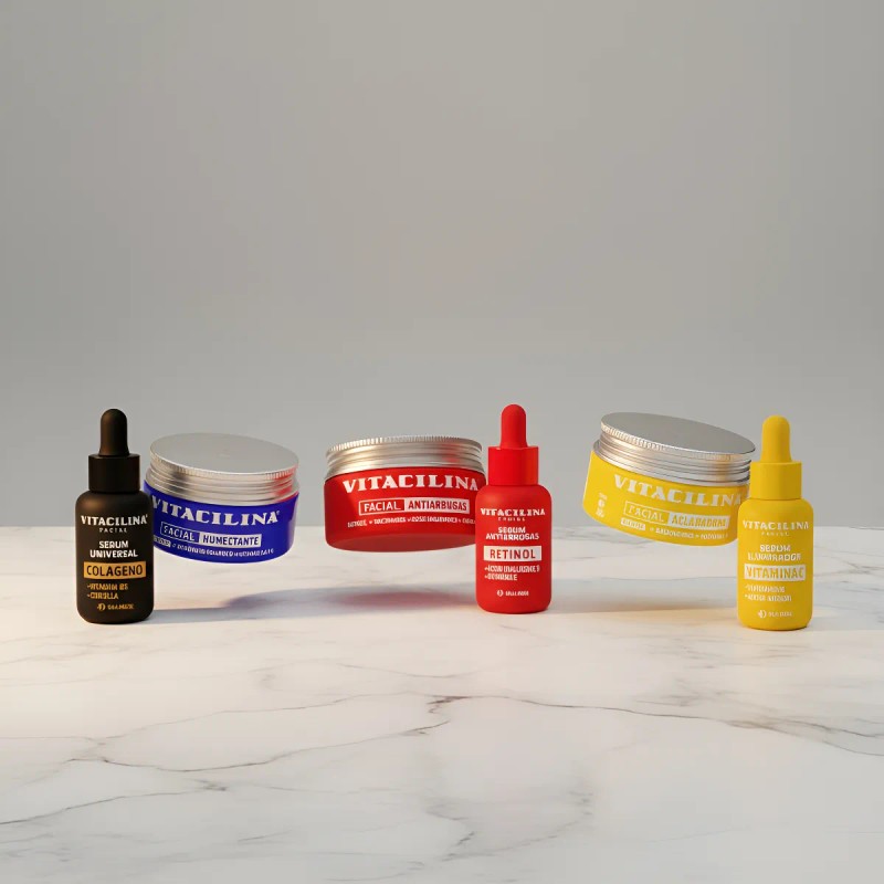 Kit Completo Cuidado Facial Vitacilina 3 Serum + 3 Cremas
