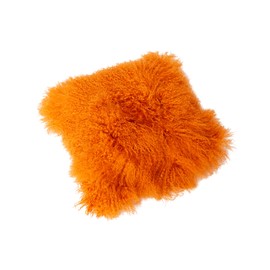 Genuine Mongolian Sheepskin Cushion Pillowcase 40x40cm (big variety of colours) JAY12 colour orange