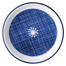 KOYO 51084090 Koyo Pottery, Antique Indigo Blossom Condiment Plate, Japanese Tableware, Mino Ware, Dishwasher Safe, Made in Japan