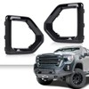 Front Fog Light Outer Bezel Cover Set, Compatible with GMC