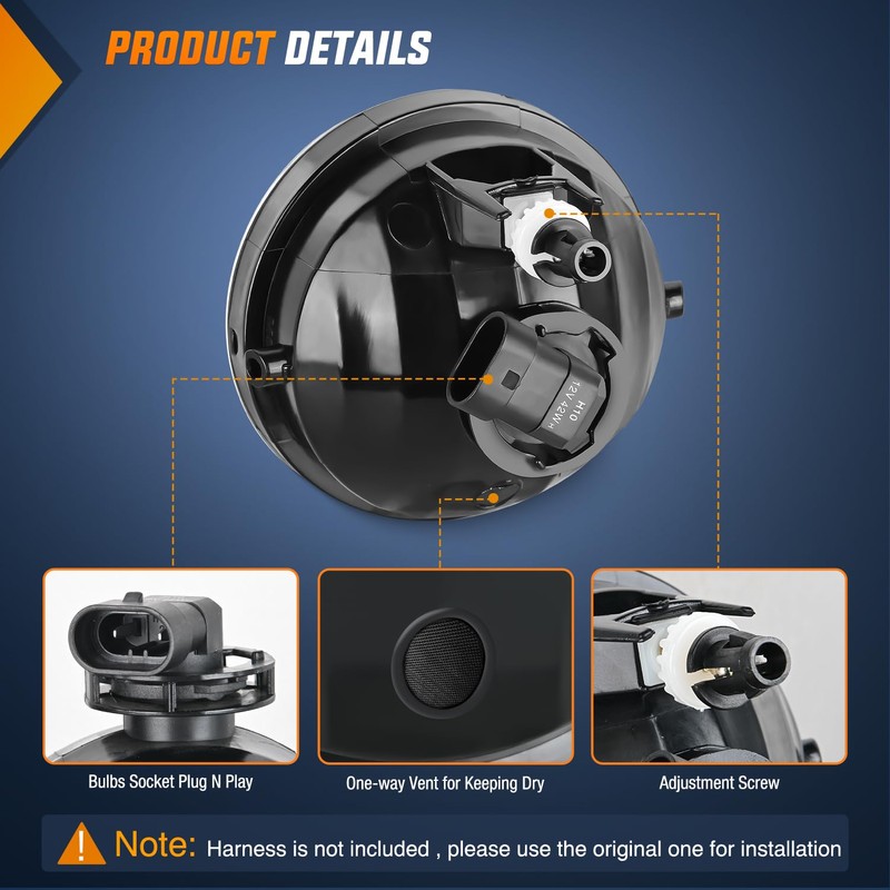 Nilight Fog Light Assembly Compatible with Toyota 2005 2006 2007