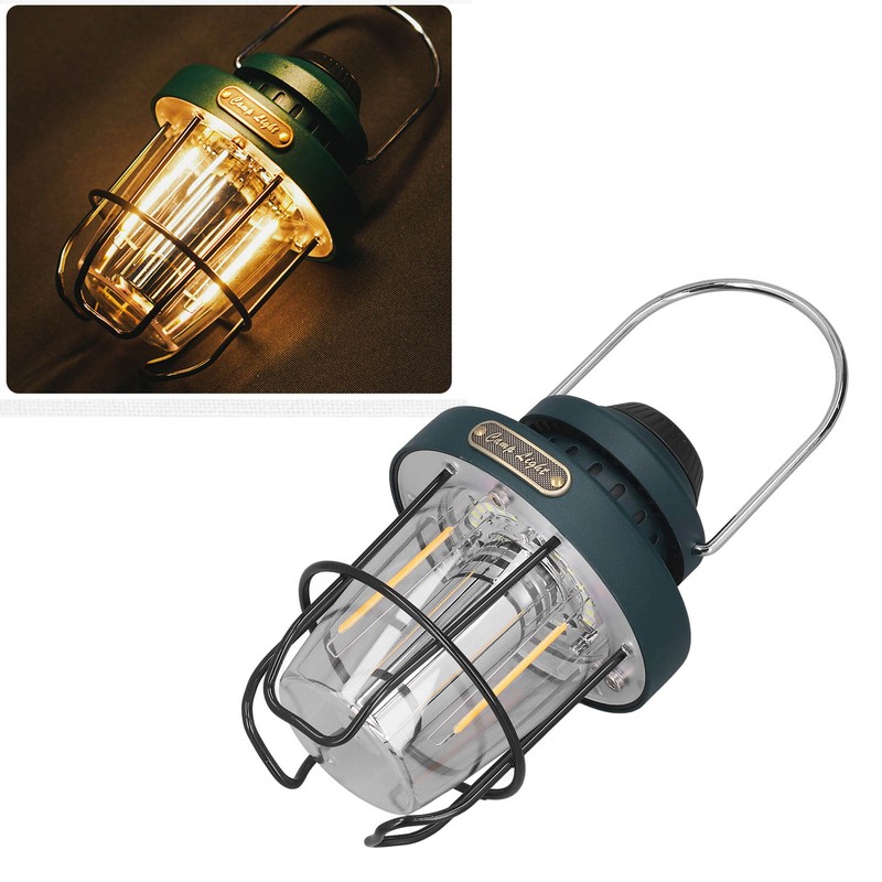 Camping Lantern Retro USB Charging 3 Light Modes IPX4 Waterproof