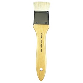 Silver Brush Limited 5514S-1-1/2 Alpine White Goat Hair Wide Wash Blender Paintbrush for Watercolour, Oil, Acrylic, Pastels, Charcoal & Encaustics, Size 1-1/2 Inches, Short Handle