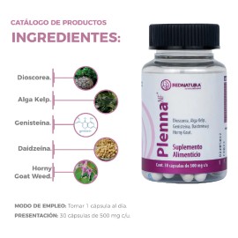 Red Natura Plenna Suplemento Mujeres Cap 500mg Sabor