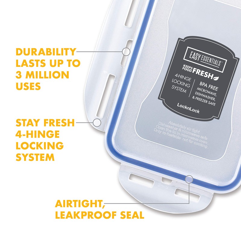 Lock & Lock Rectangular Storage Container - Clear, 2 Litre