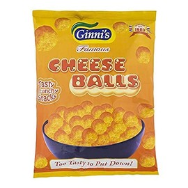 CHEESE BALLS 12 X 80g GINNI'S FAMOUS Since 1980.