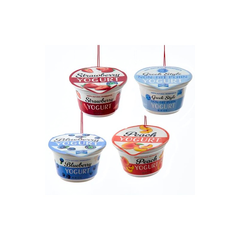 Kurt Adler Joghurt-Ornamente, 7,6 cm, 4 Stück