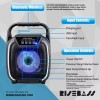 RiseBass Portable Mini Bluetooth Speaker USB/SD/FM Radio, Flashing Disco Party