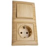 Günsan Visage Socket Switch Combination Flush-Mounted Oak Wood Look 16A