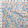 oneOone Cotton Poplin Twill Medium Blue Fabric Asian Japanese Koifish