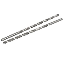 sourcing map Spiral Drill Bit Set of 2 6.5 mm Diameter 200 mm Length HSS Round Shank Drilling Tool