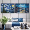noche estrellada/diamond painting kit/cuadro/marcos para diplomas/diamond painting/decoracion comedor/Marcos para cuadro