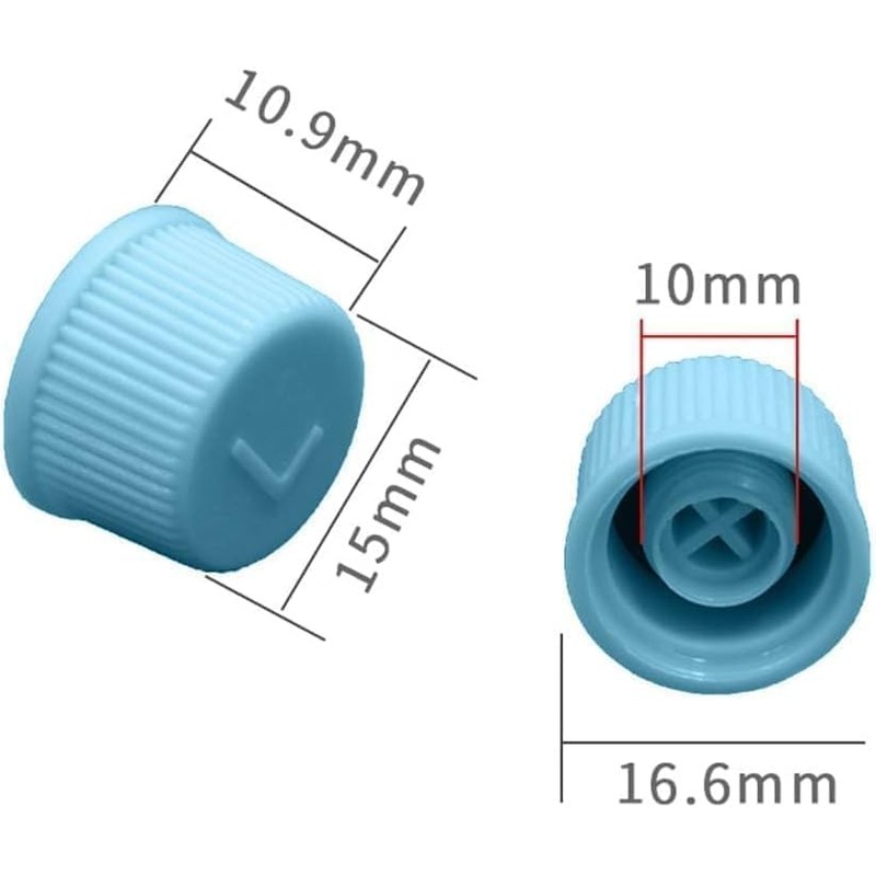 2Pcs AC System Valve Caps, R134a High and Low Pressure