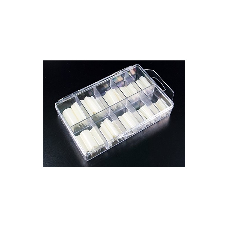 RM Beautynails 100 Tunnel Tips in a Tipbox Natural/Milky Nail