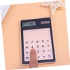 Operitacx Portable Transparent Touch Screen Calculator with Solar Power Compact