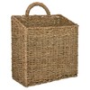 MyGift Rustic Woven Wall Hanging Storage Basket, Large Decorative Baskets