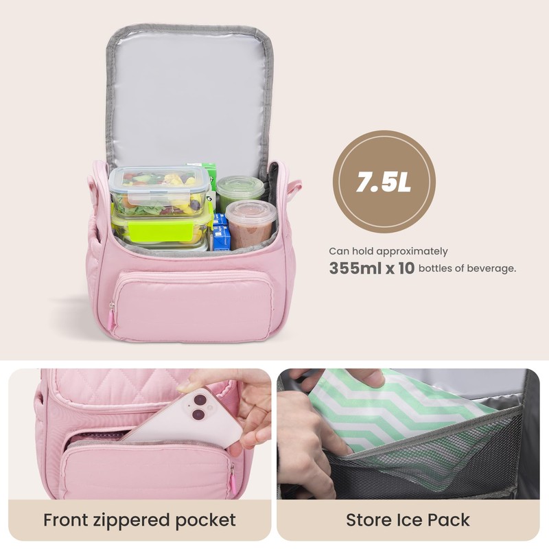 Insulated Lunch Bags for Women, Meal Prep Kit with Containers