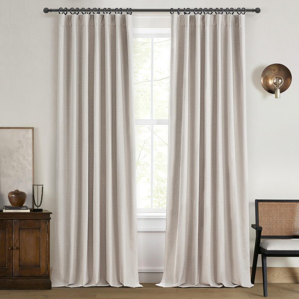 100% Blackout Elegant Curtains 95 Inch 2 Panel Set for