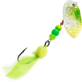 Panther Martin PMSSHR_15L_HLC Salmon Steelhead HolyRoe Fishing Spinning Lure - Hammered Lime Chartreuse - 15L (3/8 oz)