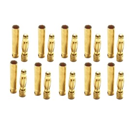 skrnrhrery Banana Bullet Connector Male Female Plug, Compatible with RC Car Boat Drone Battery ESC Motor Battery Equipment Motor Parts (3.5mm) 10 Pairs