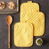 DII Heat Resistant Quilted Cotton, Pocket Potholder, 7x9, Yellow, 3