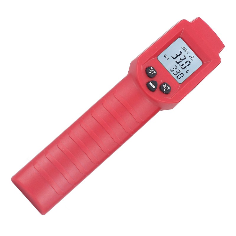 Infrared Thermometer Backlit LCD Light Indicator No Contact Temperature Meter