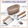 Banneton Oval 10" Sourdough Proofing Basket Set, Artisan Bread Kit,