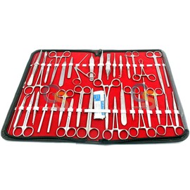 157 Pc !Veterinary !Needle Holder,Scissors,hemostat,Scalpel Handles,Scalpel Blades-Instruments (All in One) Stainless Steel by G.S Online Store