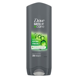 Dove, Dove Men+Care Shower Gel for Men, 3-in-1, Moisturising for Body, Face and Hair, with MicroMoisture Technology, Moisturises 24 Hours, 250 ml