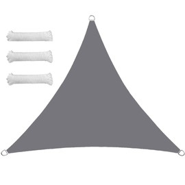 GLIN Waterproof Shade Sail, 1.6x1.6x1.6m, Grey, Polyester, Classical Design, Sun Protection, Balcony Garden, Outdoor Use, 95% UV Protection, Waterproof