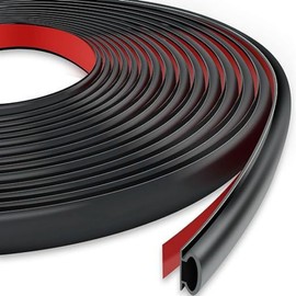 Norhogo D-Profile Window Seal, Cold and Sound Insulation, Seal Front Door Rubber Sticker, PVC Tape Car Door Frame, Seal Window (6M)