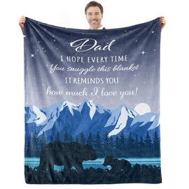 CAPRIFIC Dad Birthday Gifts Presents for Daddy Christmas Father's Day Birthday Gifts for Dad from Daughter Son to My Dad Blanket (50 * 60in)