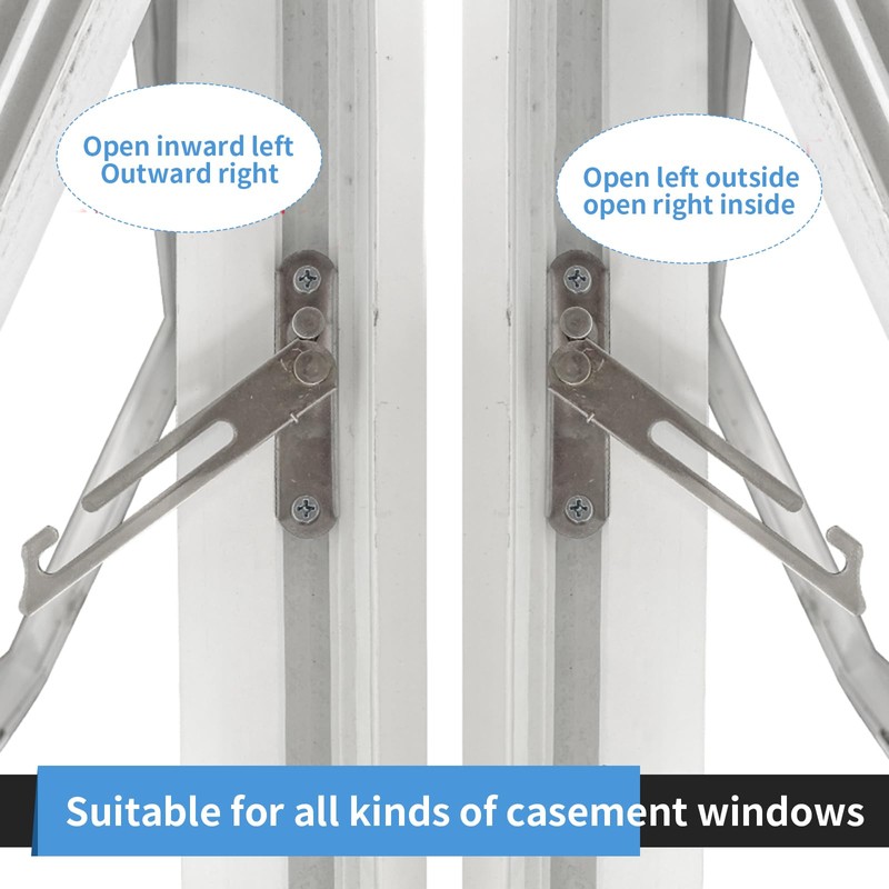 4 Pairs Window Restrictors Locks, 304 Stainless Steel Window Safety