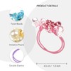 BasicSense Beads Double Elastic Bobbles Ponytail Holder Hair Ties Band