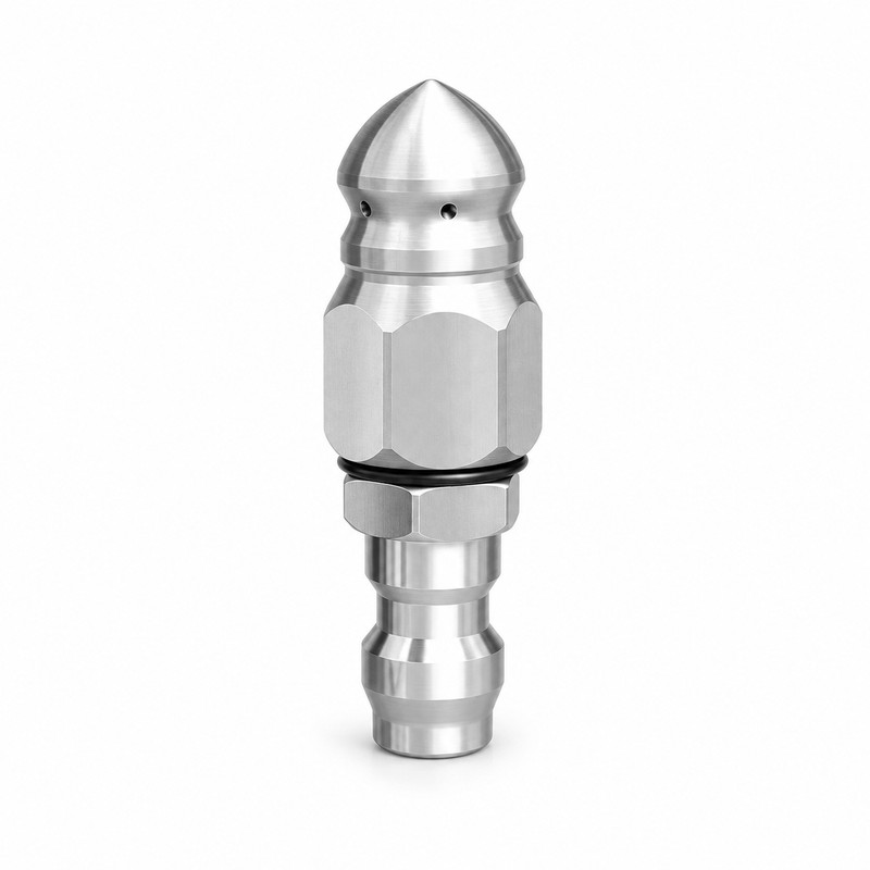 Sewer Jetter Nozzle Kit for Pressure Washer Use – Stainless