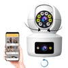 Dual Lens Security Camera - 2 Room Security Cameras WiFi