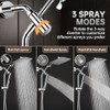 Veken All Metal 10"Luxurious Rain Shower Head with Handheld Spary,Power